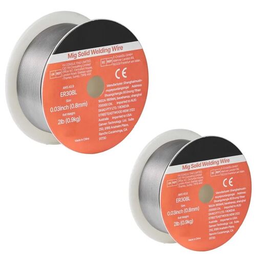 Fil MIG Plein 0,8 mm-Duoku-0,9 kg par Bobine-ER308L pour Soudage avec Gaz de Protection-Acier Inoxydable