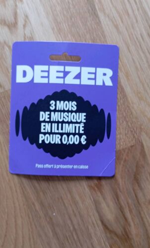 Pass Deezer 3 Mois Offerts