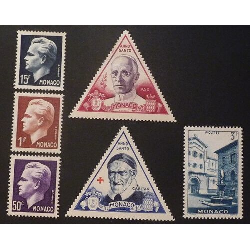 Monaco Neuf N° 344 Et + Lot De 6 Timbres De 1950-51