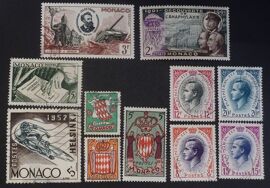 Monaco Oblitéré N° 382 Et + Lot De 11 Timbres De 1953-55