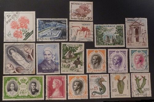 Monaco Oblitéré N° 476 Et + Lot De 18 Timbres De 1956-60