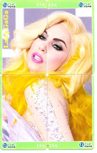 4 Télécartes / Cartes Téléphoniques Chinoises " Lady Gaga " ( Jamais Utilisées )