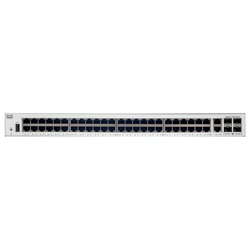 Cisco Catalyst 1000-48T-4G-L - Commutateur - Géré - 48 x 10/100/1000 + 4 x Gigabit SFP (liaison montante) - Montable sur rack