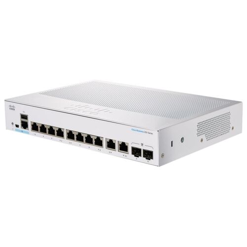 Cisco Business 350 Series CBS350-8FP-E-2G - Commutateur - C3 - Géré - 8 x 10/100/1000 (PoE+) + 2 x SFP Gigabit combiné - Montable sur rack - PoE+ (120 W)