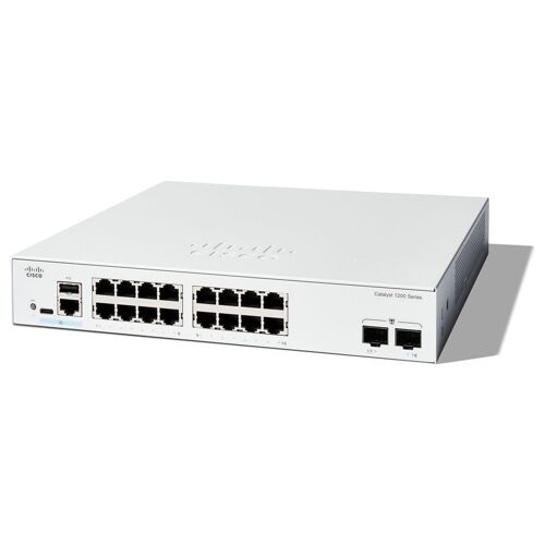 Cisco Catalyst 1200-16T-2G - Commutateur - C3 - intelligent - 16 x 10/100/1000 + 2 x Gigabit Ethernet SFP - Montable sur rack