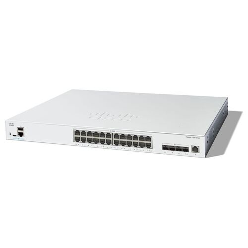 Cisco Catalyst 1300-24XT - Commutateur - C3 - intelligent - 24 x 10 Gigabit Ethernet + 4 x combo 10 Gigabit SFP+/RJ-45 - Montable sur rack