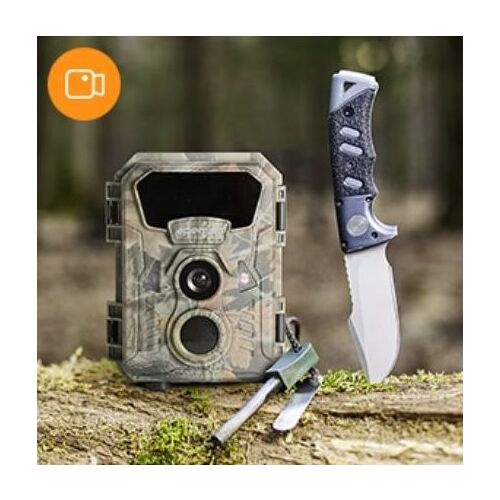 Caméra de chasse Apeman Mini 16 MP 1080p étanche IP66 avec carte SD 16 Go, vision nocturne 850 nm à lumière visible, pour l¿observation de la faune.