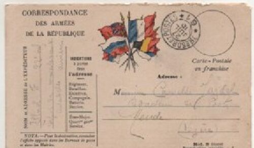 Carte Postale Correspondance Des Armees De La Republique -Obliteration Du 27 Juillet 1915