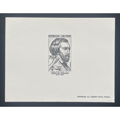 Gabon 1982 Mi. 817 Epreuve De Luxe Proof Alfred De Musset Ecrivain Poete Litterature Writer Poet Dichter
