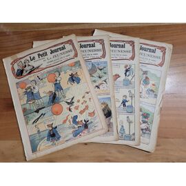 Lot De 4 Journaux Le Petit Journal Illustré De La Jeunesse De Collection De 1904