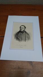 Lithographie Xixe. Portrait En Buste Du "Docteur Fabre (Phocéen)", Publiée À Paris, Ex "Biographie Des Hommes Du Jour", Vers 1840.