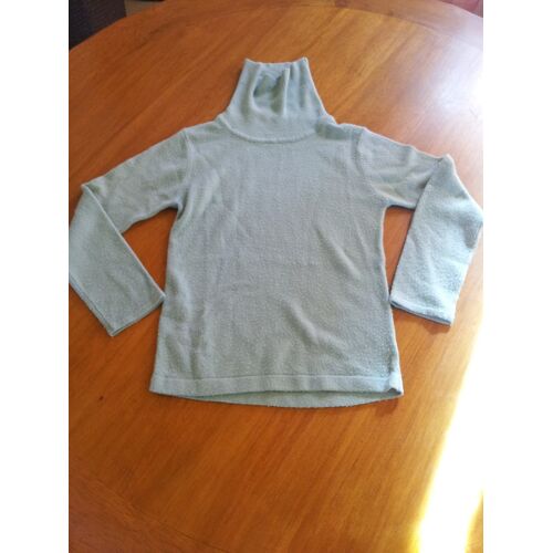 Pull Tissaia Vert Pale 8 Ans Col Roulé