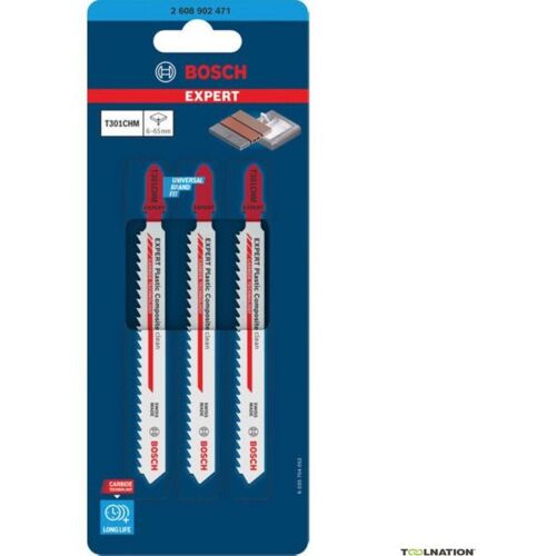 Lame de scie sauteuse EXPERT Plastic Composites Clean T301CHM - BOSCH - 2608902471
