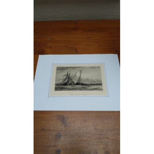 Gravure Xixe. Gravure Sur Acier. "Peche De La Sardine". Grav. De Louis Marvy D'Après Une Toile D'Isabey, Publiée Vers 1840.