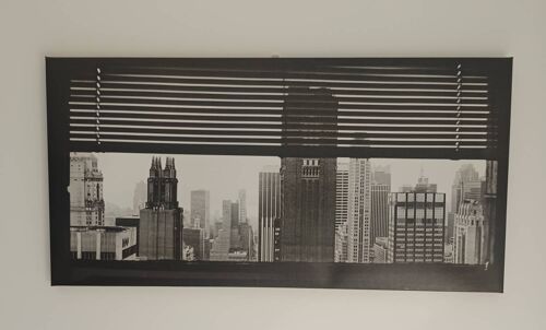 Cadre décoratif New York – Vue sur Manhattan – Hoffmann – 90x45 cm