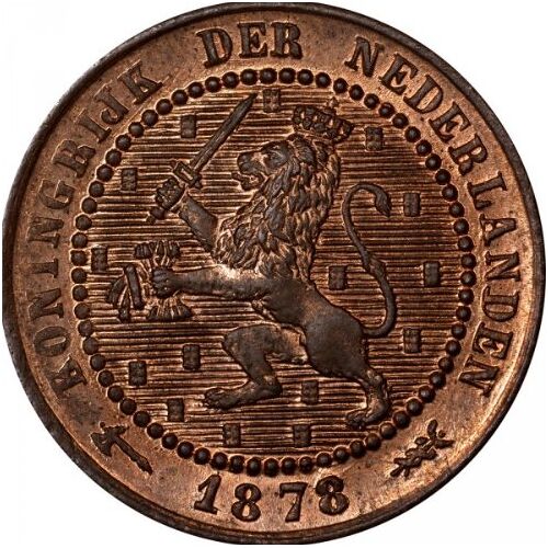 Pièce 1 Cent Pays-Bas William Iii - 1878