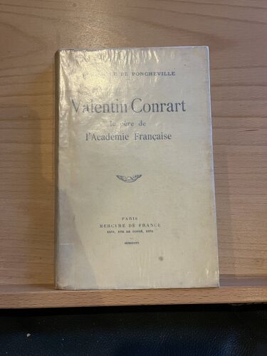 A. Mabille De Poncheville Valentin Conrard Mercure De France 1935