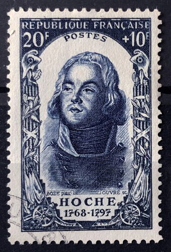 Célébrités 1950 - Xviiième Siècle - Hoche 20f+10f Bleu (Superbe N° 872) Obl - France Année 1950 - Brn83 - N34414