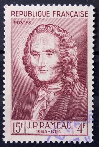 Célébrités 1953 - Xii Au Xxème Siècle - Jean-Philippe Rameau 15f+4f Brun Carminé (Superbe N° 947) Obl - France Année 1953 - Brn83 - N34419