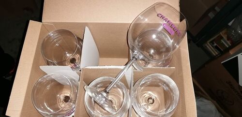 Lot De 6 Verres Cocktail Chambord Piscine 67 Cl, Neuf Et Officiel