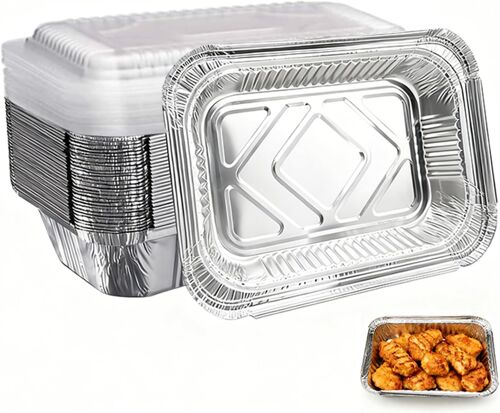 Loranka-Lot De 25 Bols En Aluminium À Usage Unique, Pour La Cuisson, Le Rôtissage, La Cuisson, Les Petits Récipients, 15 X 12 X 5 Cm, 400 Ml (Sans