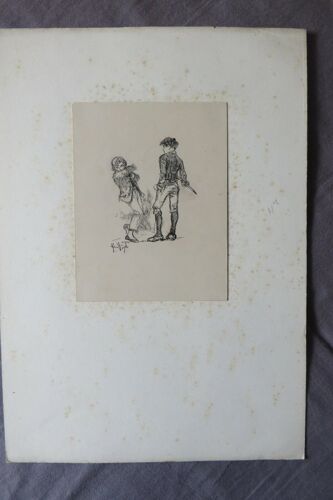 Ancien Dessin Sur Carton Signé H Vogel N° 2a