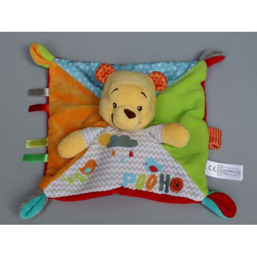 Peluche Ours Blanc Nicotoy The Baby Collection Avec Salopette Rayée Rouge Et Bonnet