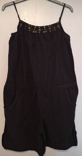 Combishort Noir À Petits Bijoux Au Col