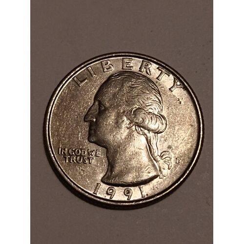 Quatter Dollars De 1991 En Bon État.
