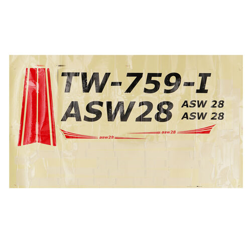 Volantex Asw28 Asw-28 V2 Décalques Pour Pièces Détachées D& 39;Avion En Pente Rc ( 1 Pc Variant )-Générique