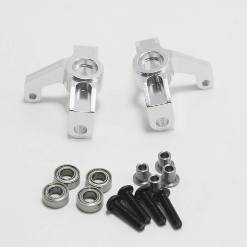 Wltoys 1/14 144001 124018 124019 Mise À Niveau Du Siège De Roue Avant En Métal Rc Pièces De Voiture ( Silver Variant )-Wltoys