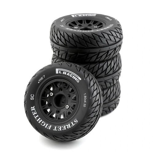 4pcs Pneus Améliorés Roues 12mm Off-Road Short Course Truck 144010 124019 144001 1/10 1/12 1/14 Rc Voiture Véhicules Modèle Pièces De Rechange ( Black Variant )-Générique