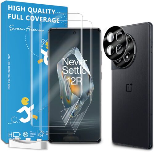 2 X Pour Protection Écran Oneplus 12R 5G [Non-Verre], 2 X Verre Trempé D'Objectif, Sans Bulles, Facile À Installer, Ultra-Hd