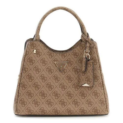 GUESS Sac à main brun clair marron pour femme - Meridian II Girlfriend Carryall S Latte Logo 341277