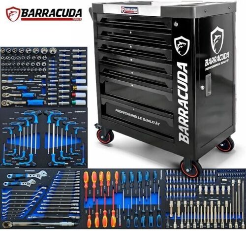 Servante d'atelier - BARRACUDA TOOLS - Dynamic+ - 7 tiroirs - 246 outils - Noir
