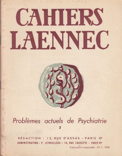 Cahiers Laennec - Problèmes Actuels De Psychiatrie 2 (1959)