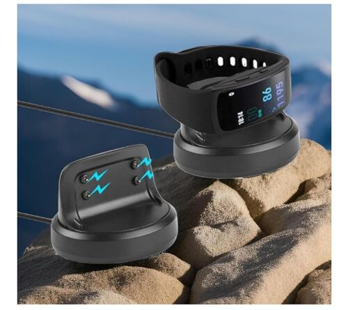 USB Chargeur 100cm Câble de Charge compatible avec Samsung Gear Fit 2 (SM-R360) / Gear Fit 2 Pro (SM-R365)