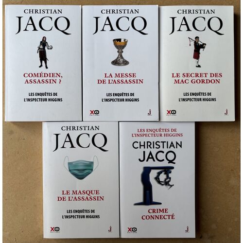 Lot 5 Livres Inspecteur Higgins - Christian Jacq - Xo Editions