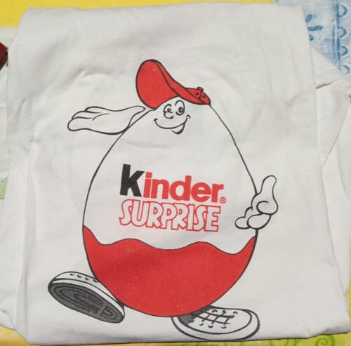 T-Shirt Publicitaire - " Kinder Surprise " - Manches Courtes - Blanc - Taille Unique
