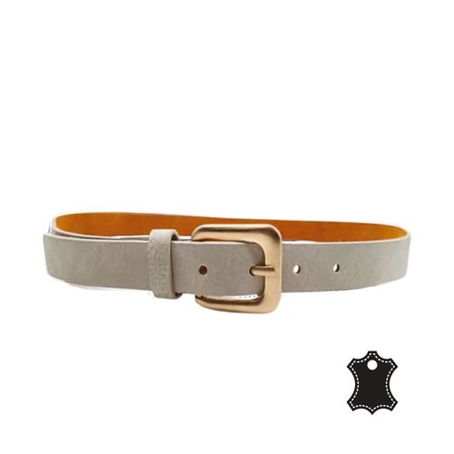 Ceinture Fine Pour Femme. Ceinture Synthétique Avec Croute De Cuir Vachette - Élégance Intemporelle