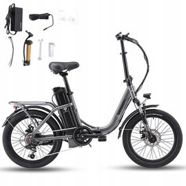 Sinohon C20 Vélo Électrique Pliage - 36v18ah Batterie 250w Moteur Autonomie 120km 25km/H Double Couple Gris