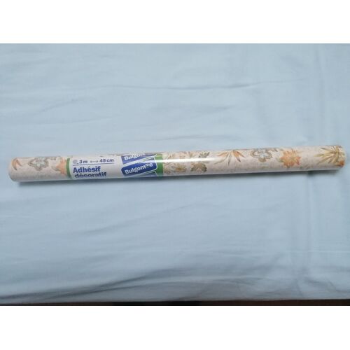 Rouleau Bulgomme , Adhésif Décoratif, Motif Floral, 3 M X 45 Cm, Sous Emballage.