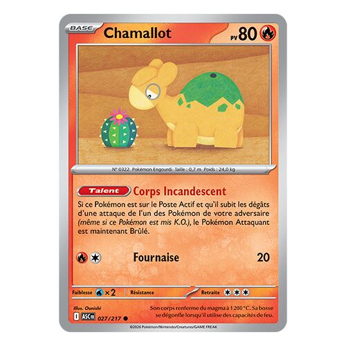 Carte Pokémon - Chamallot - 027/217 - Héros Transcendants