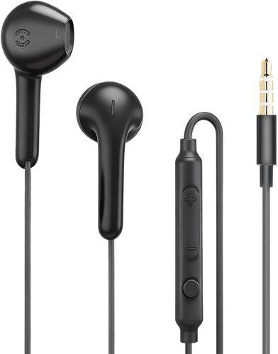Ecouteurs Filaire Intra-Auriculaires WH9, ?couteurs Jack 3.5mm avec Microphone Compatible avec T¿¿l¿¿phone, PC, Ordinateur Portable, Samsung, Huawei, MP3 Players