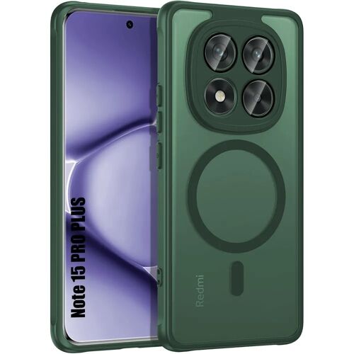 Coque pour Xiaomi Redmi Note 15 Pro Plus 5G, avec Cercle Magnétique et Vitre Caméra - Vert Nuit - E.F.Connection