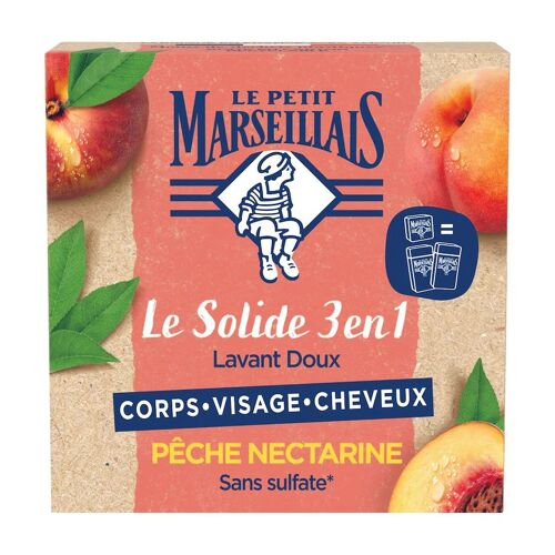 Le Petit Marseillais - Solide 3 En 1 Lavant Doux - Pêche Nectarine Savon 80 G Unisex 