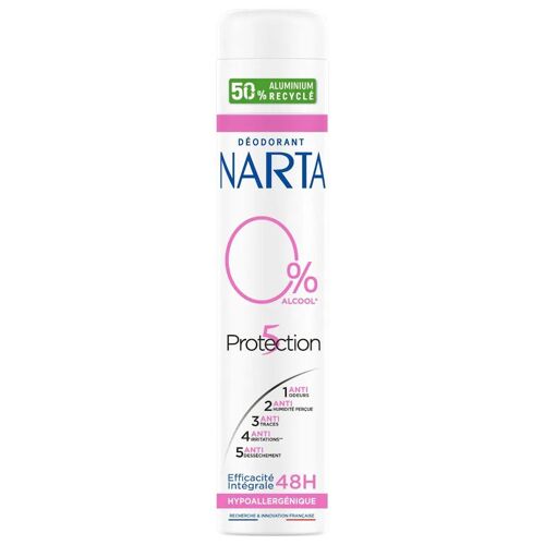 Narta - Protection 5 0% Déodorant Spray Femme 5-En-1 0% 48h Déodorants 200 Ml Female 