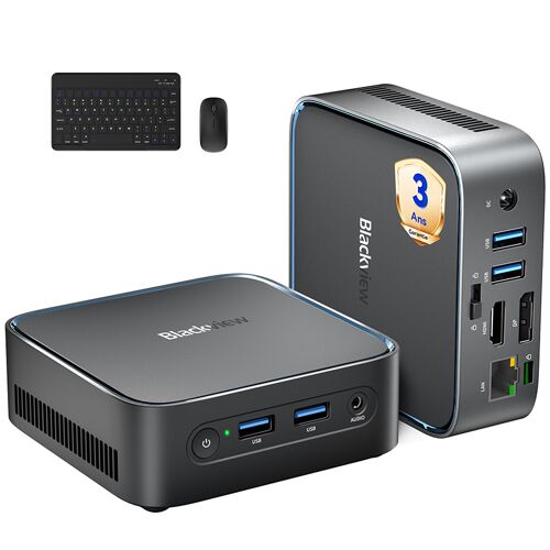 Blackview Mini Pc MP50 AMD Ryzen 5 3500U 16 Go DDR4 512 Go M.2 SSD Windows 11 Pro Mini Ordinateur Bureau - Noir