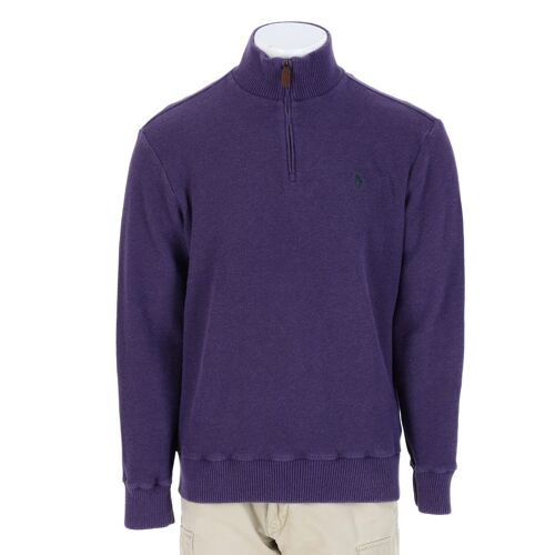 Reconditionné - Pull Homme Col Camionneur Violet - Taille L - Homme - Violet