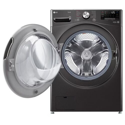 LG F20P12BST machine à laver chargement frontal 20 kg 1000 tr/min Noir, Acier